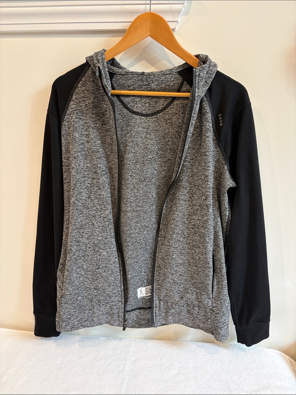 SODO Gray and Black Zip-Up Hoodie